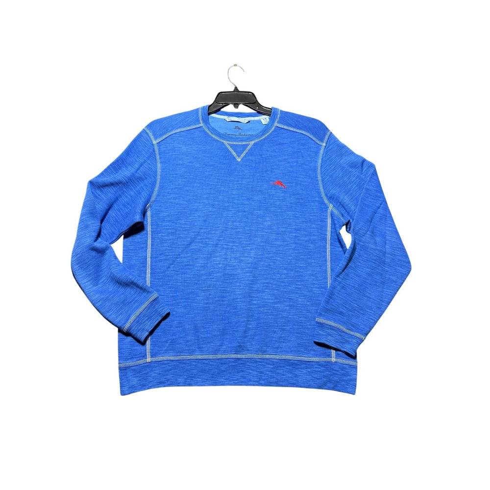 Tommy Bahama Sweatshirt Mens Medium Blue Excellent Condition Pullover Crewneck